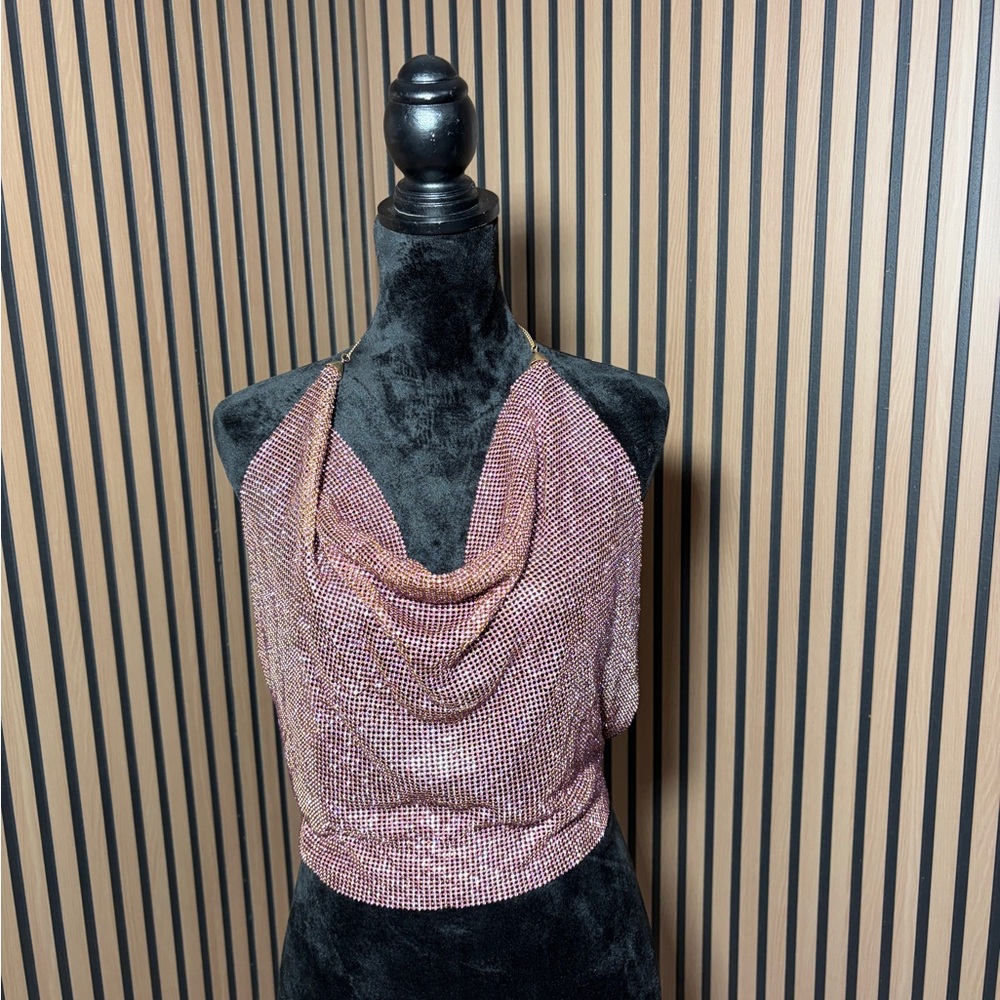 Elegant Pink Halter Top